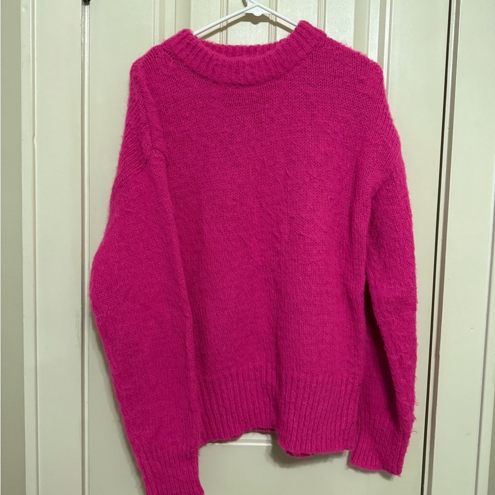 Cozy Fuchsia Pink Women's Sweater